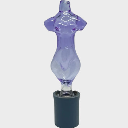 Anexo Pivot Aura Goddess OG Glass lilás — mouthpiece artesanal para Puffco Pivot