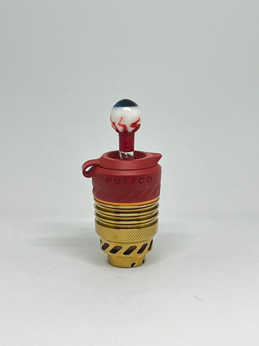 Pufflab Dragon Eye Joystick Carb Cap para Puffco Muse Azul e Vermelho — Puff Suite Brasil