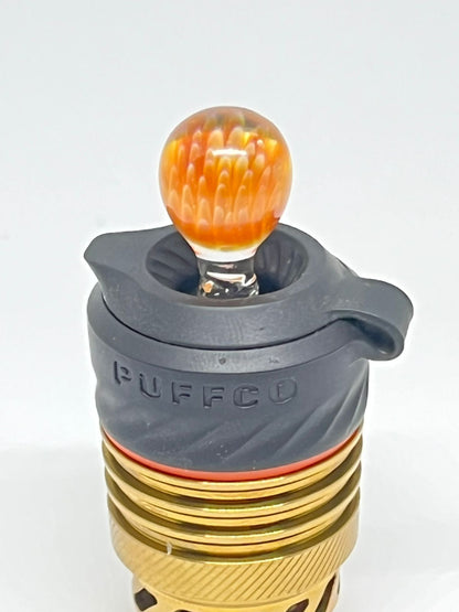 Pufflab Golden Lava Joystick Carb Cap Laranja Dourado para Puffco Muse — Puff Suite Brasil