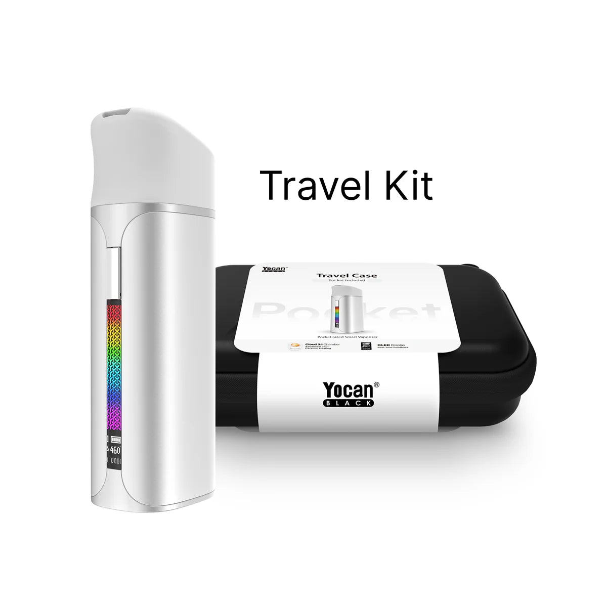 Yocan Black Pocket Travel Case — Kit Completo com Vaporizador + Acessórios Premium