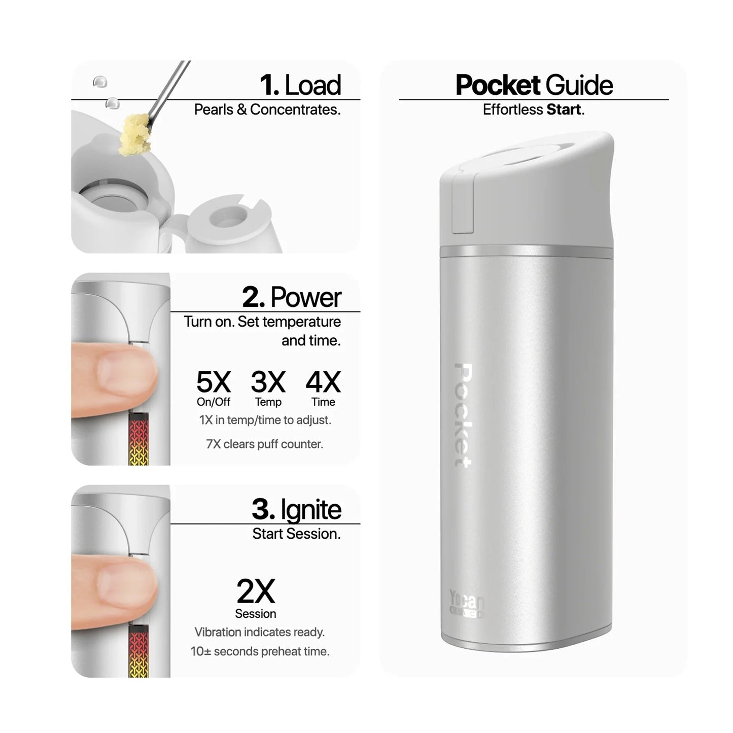 Yocan Black Pocket — Vaporizador de Concentrados Portátil | Puff Suite
