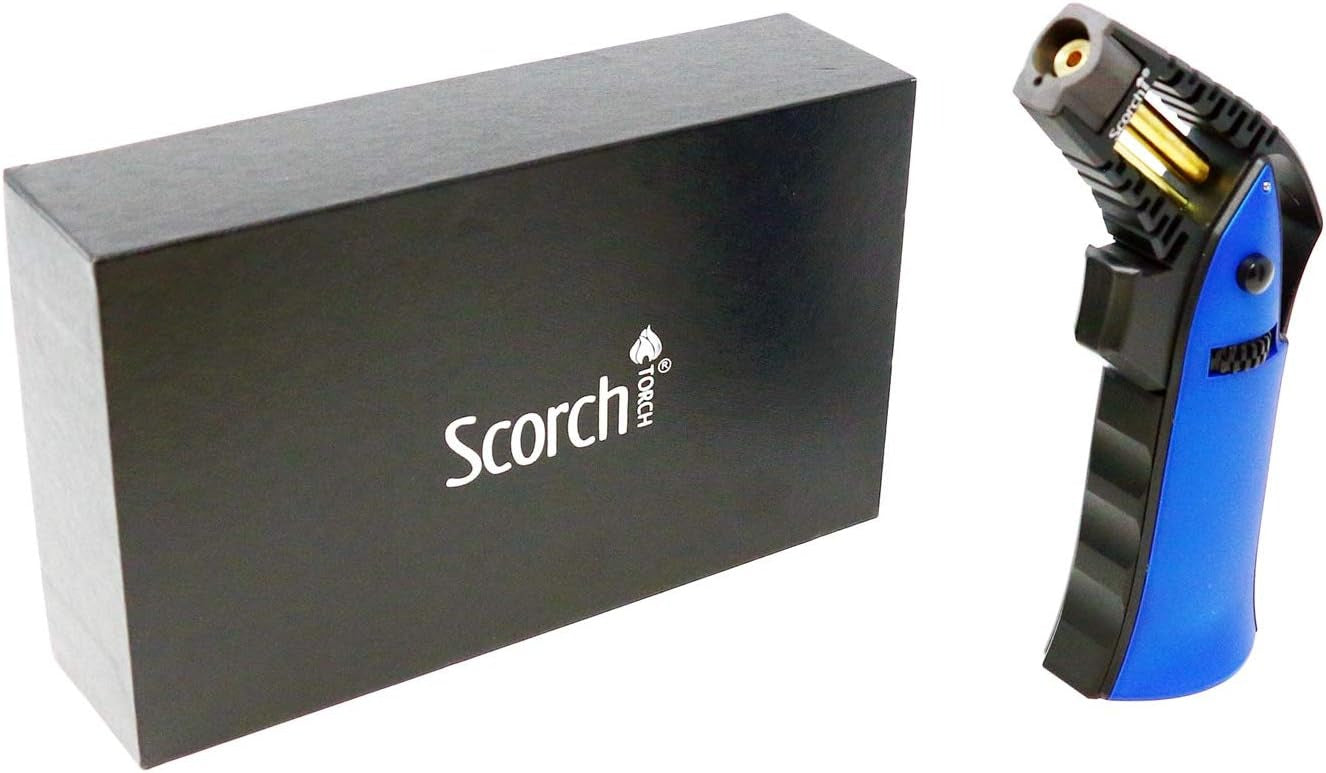 SCORCH TORCH CNC Machined Isqueiro Aluminum Azul Chama Ajustável Profissional — Puff Suite Brasil