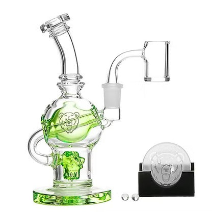 The Sphere Bong Vidro Borossilicato Design Esférico Verde Premium com Acessórios — Puff Suite Brasil