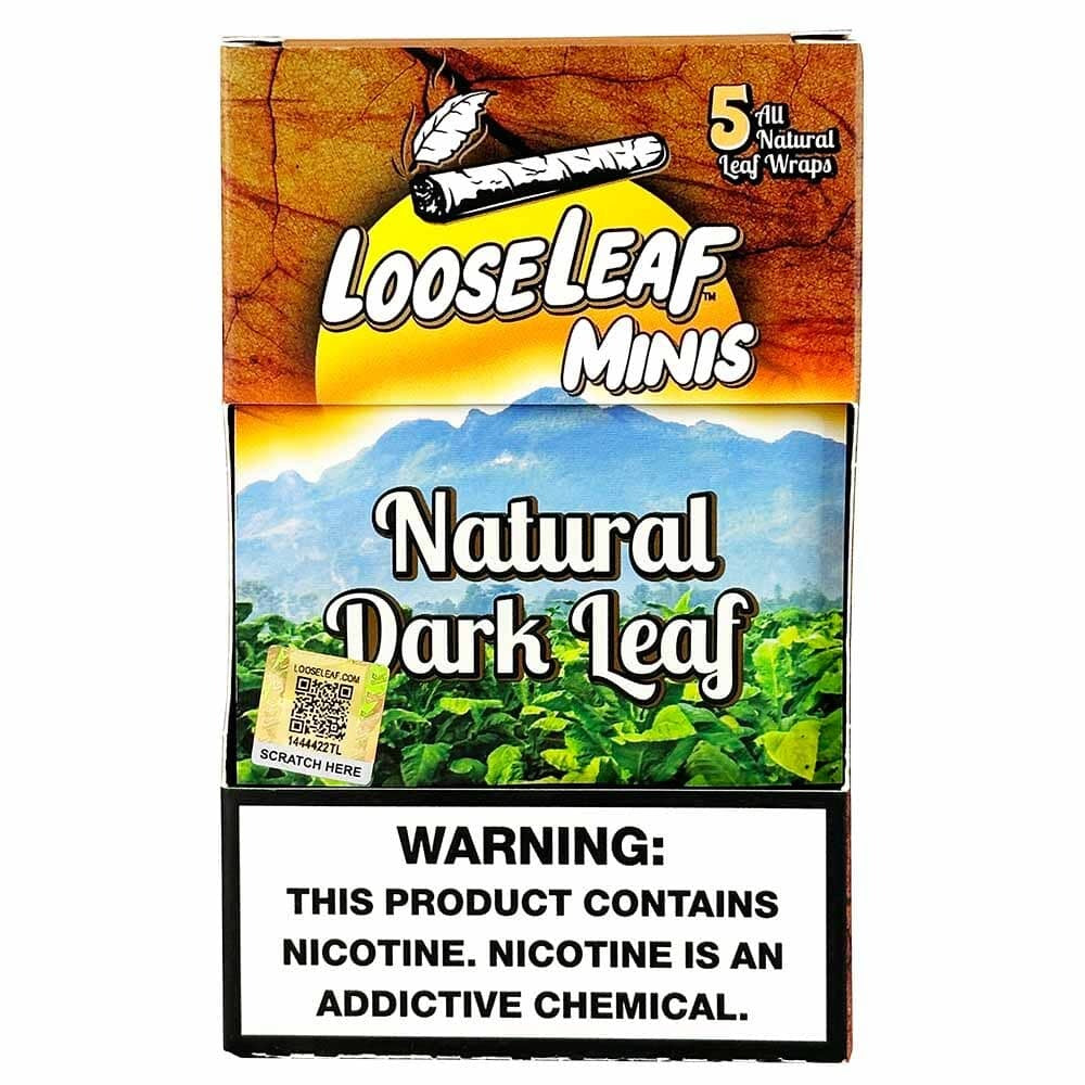 LooseLeaf Mini's Natural Dark 5 Wraps Compactos Folha Natural para Enrolar — Puff Suite Brasil