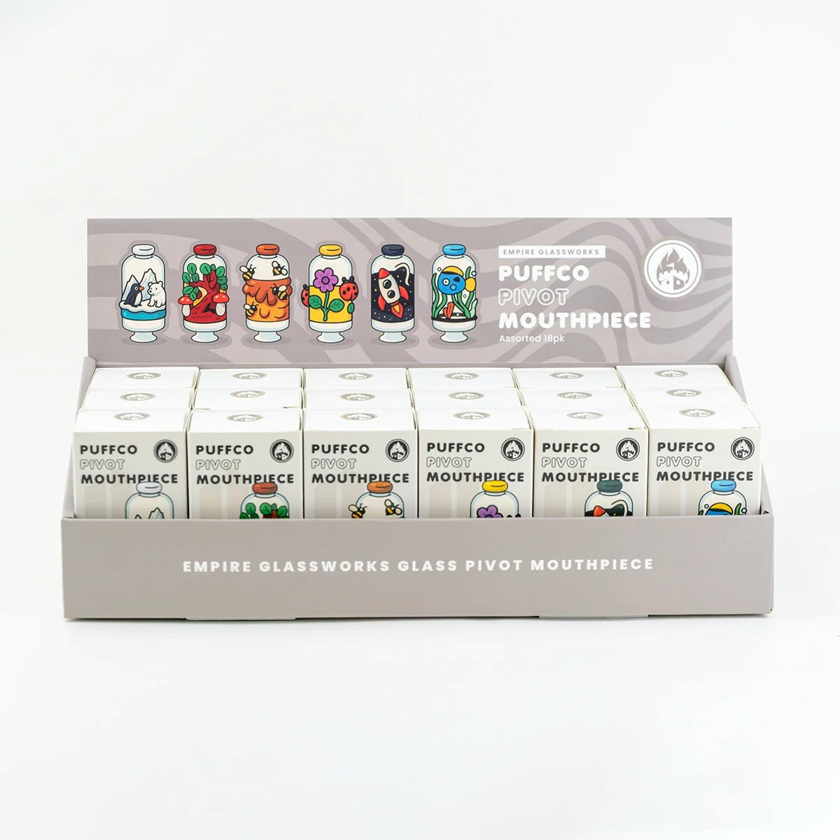 Wholesale Case - Puffco Pivot Figurine Mouthpieces (18pcs com POP Display)