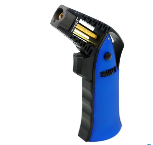 SCORCH TORCH CNC Machined Isqueiro Aluminum Azul Chama Ajustável Profissional — Puff Suite Brasil