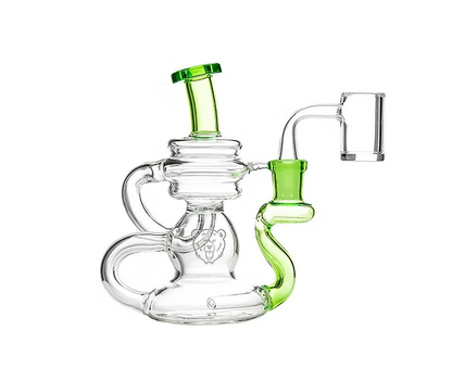 Cycler Box Vidro Reciclador Borossilicato Filtração Dupla Verde Premium com Acessórios — Puff Suite Brasil