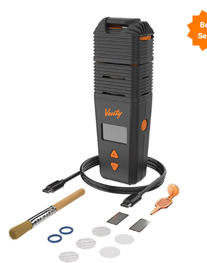 VENTY Vaporizer Vaporizador Portátil Premium Preto com Display LED — Puff Suite Brasil